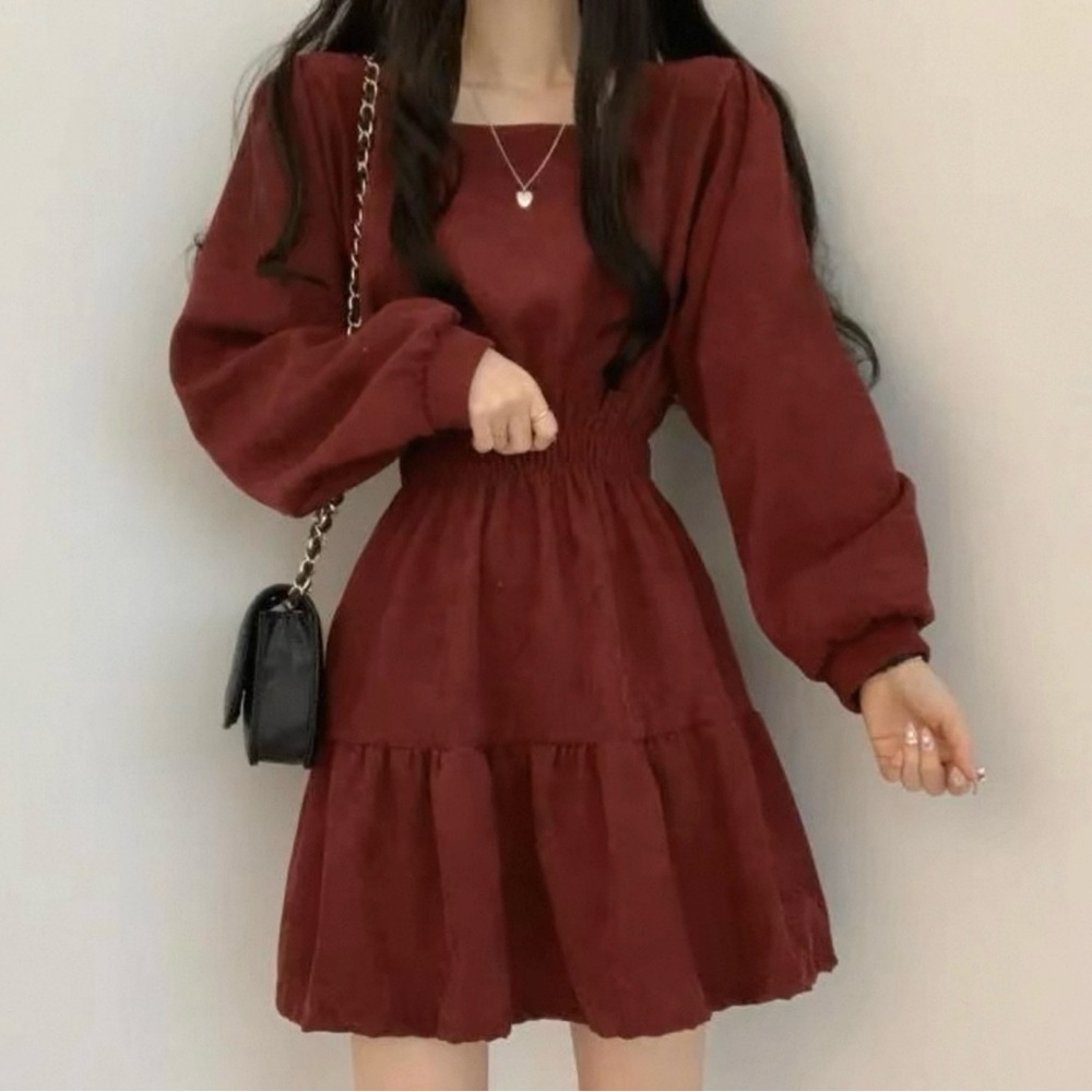Burgundy dress